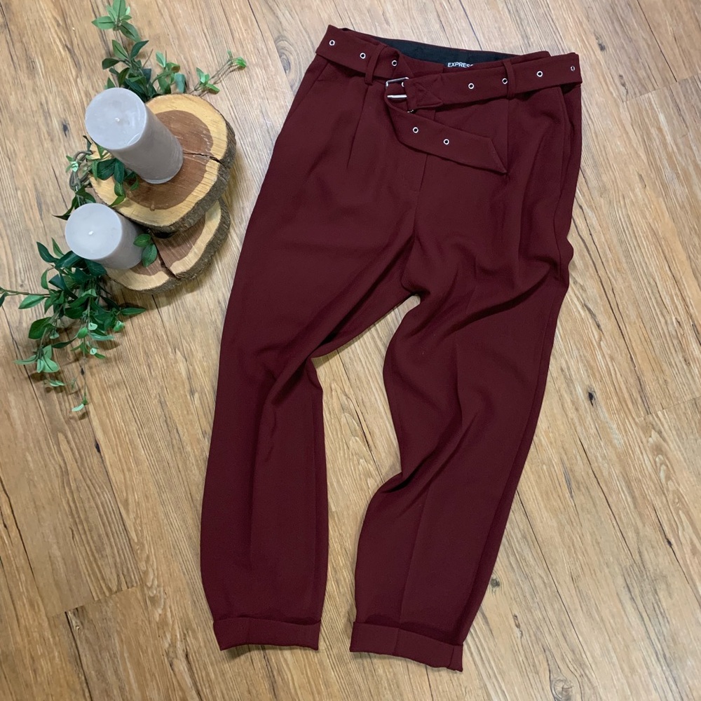 Express | Red Tapered Dress Pants
